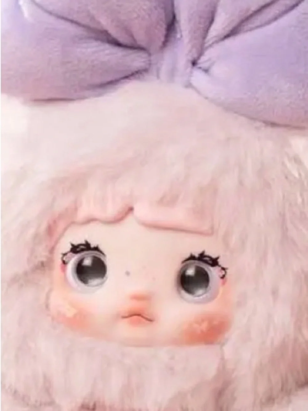 Reverie Plush Bunny Doll with Bow - Pastel Pink & Lavender